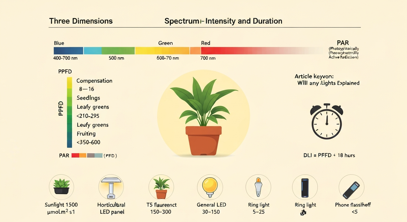 will plants grow under any light